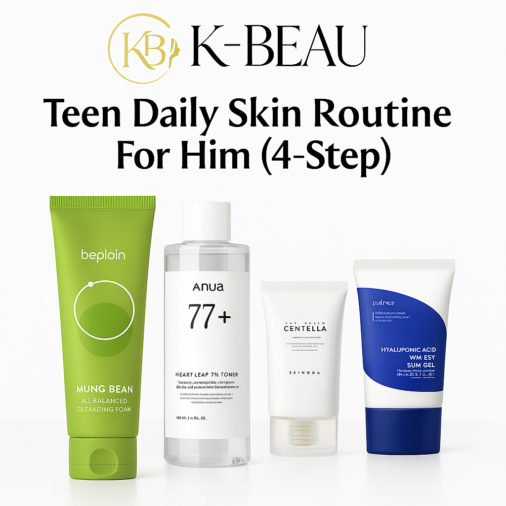 Teen Daily Skin Routine: For Him (4 Step)