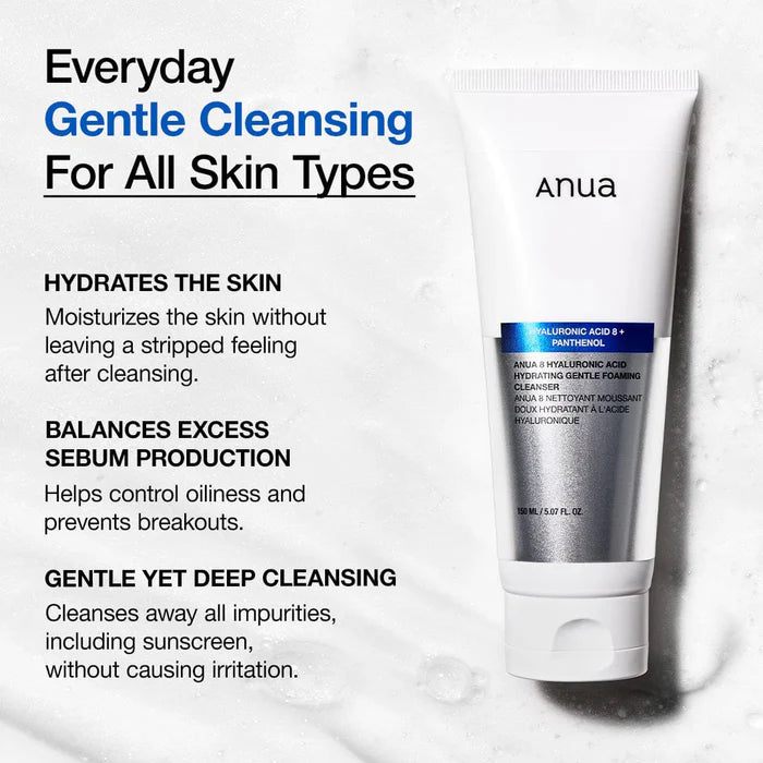 8 HYALURONIC ACID HYDRATING GENTLE FOAMING CLEANSER (150ml)