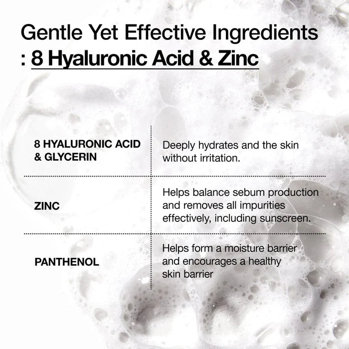8 HYALURONIC ACID HYDRATING GENTLE FOAMING CLEANSER (150ml)