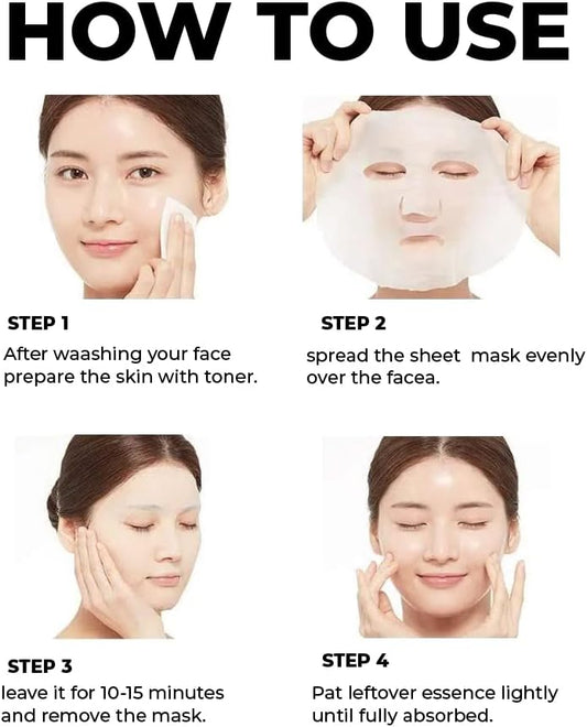 How to use MISSHA Airy Fit Lemon sheet mask – 4-step routine: apply, place, relax, and pat essence – K-beau Korean skincare guide.