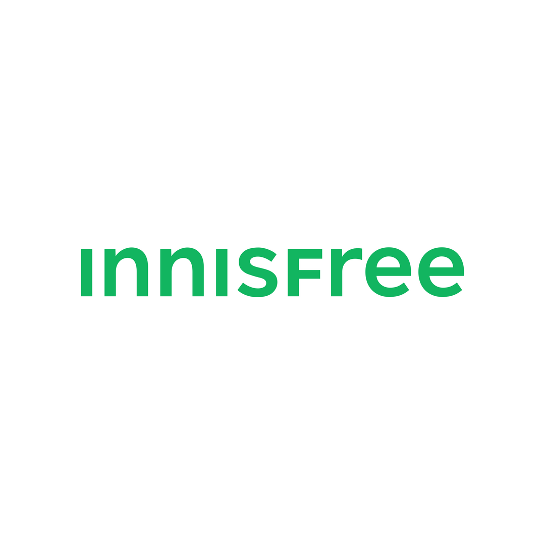 Innisfree logo — natural Jeju island K-beauty brand using green tea and volcanic minerals — shop at K-BEAU Australia