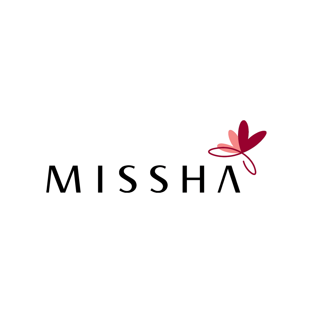 MISSHA logo — cult K-beauty brand known for Time Revolution essence and daily SPF heroes — stocked by K-BEAU