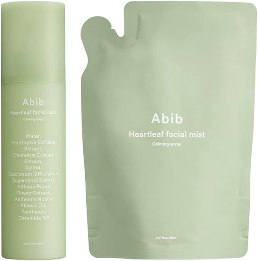 HEARTLEAF FACIAL MIST CALMING SPRAY SET WITH REFILL (300ml)