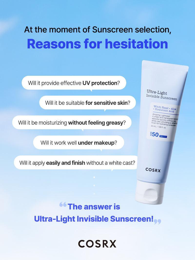 ULTRA LIGHT INVISIBLE SUNSCREEN SPF 50 PA++++ (50ml)