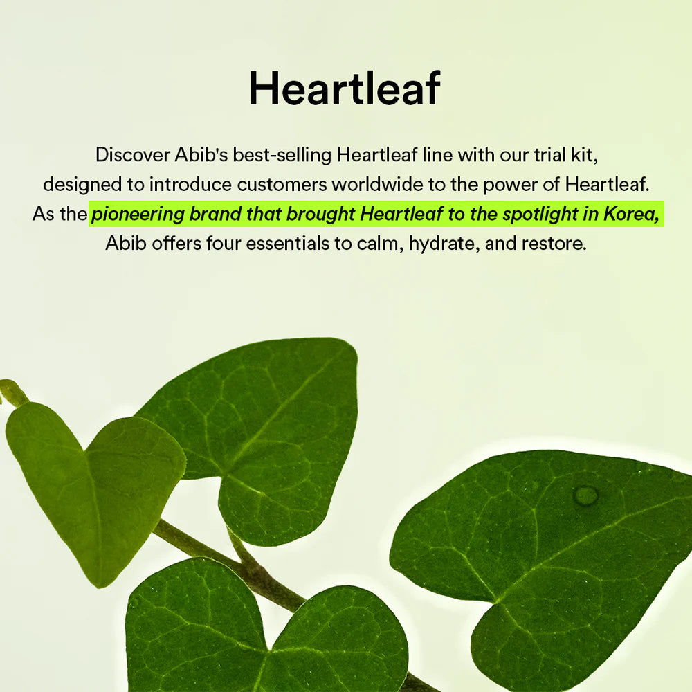 HEARTLEAF CALMING TRIAL KIT (FOAM 30ml+TONER 30ml+SERUM 15ml+CREAM 20ml)