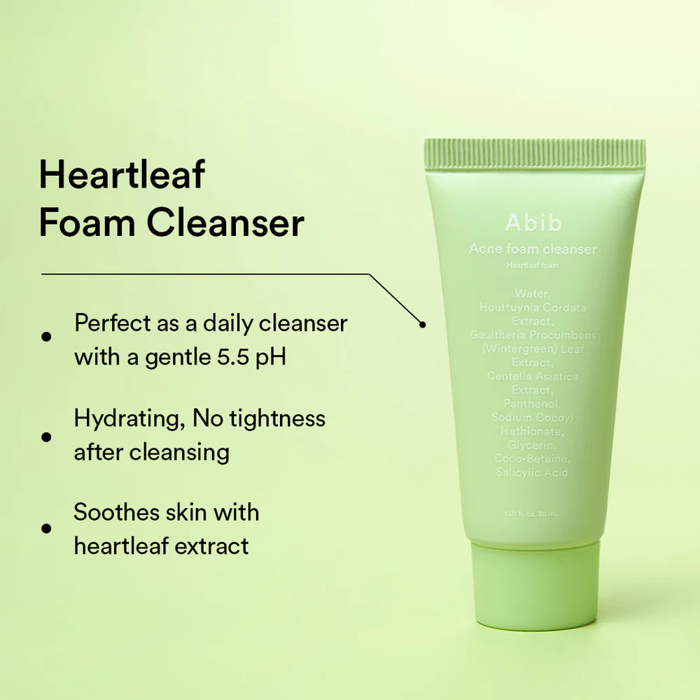 HEARTLEAF CALMING TRIAL KIT (FOAM 30ml+TONER 30ml+SERUM 15ml+CREAM 20ml)