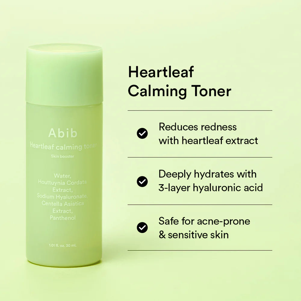 HEARTLEAF CALMING TRIAL KIT (FOAM 30ml+TONER 30ml+SERUM 15ml+CREAM 20ml)