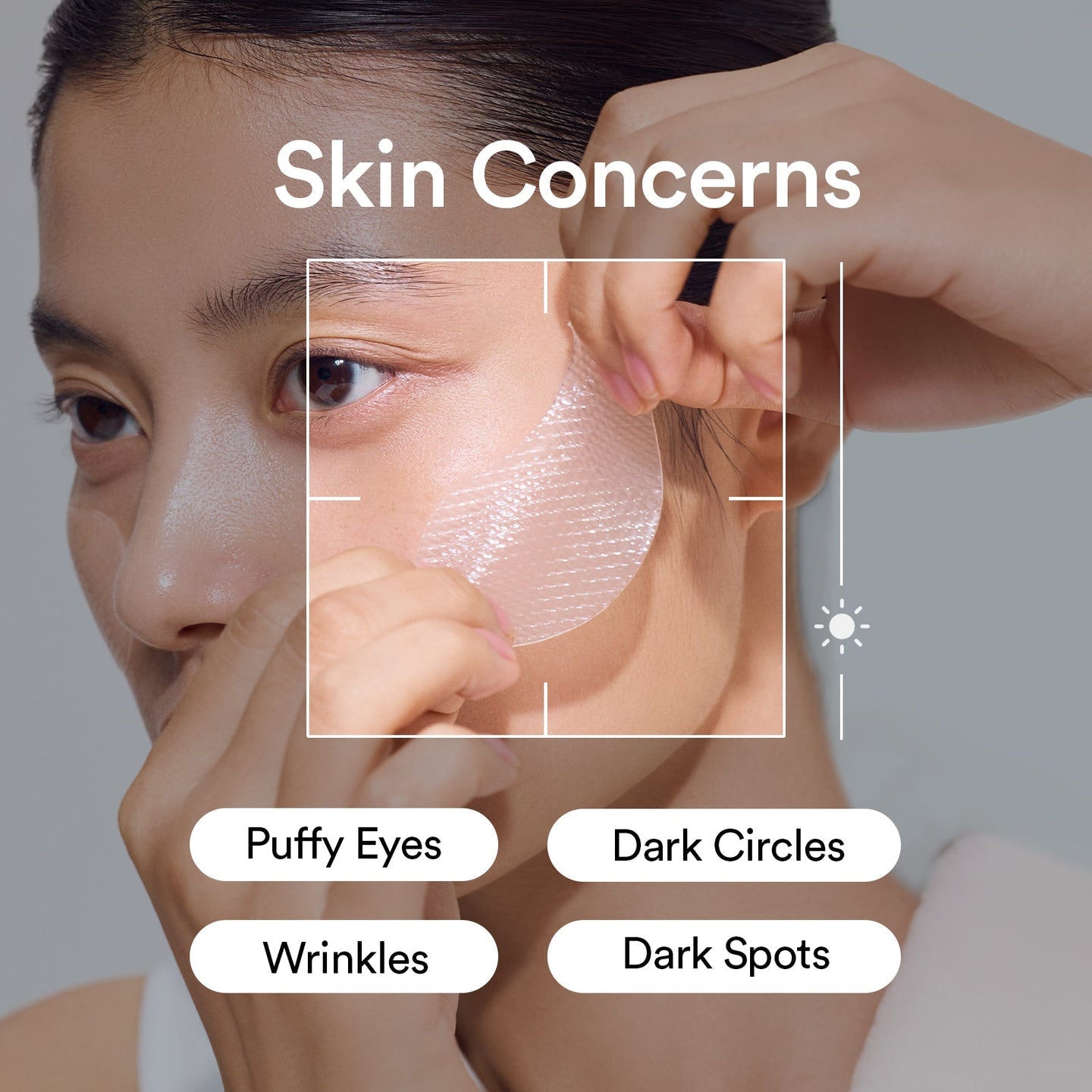 Abib PDRN Retinal Eye Patch skin concerns graphic for puffy eyes, dark circles, wrinkles and dark spots, Korean skincare at K-BEAU Australia.