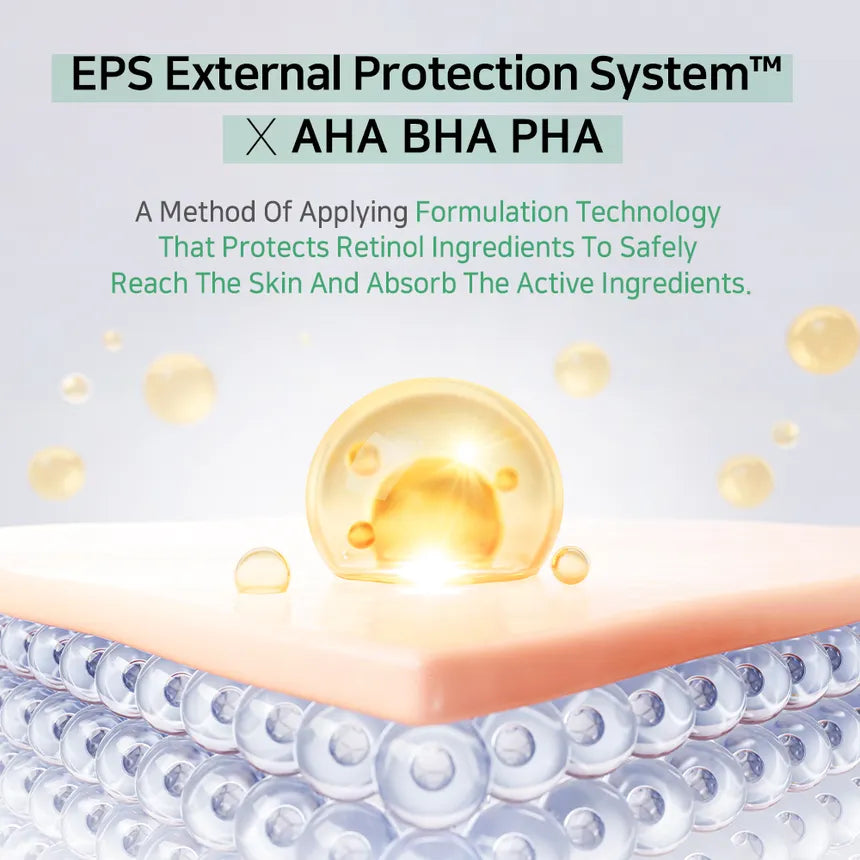 EPS External Protection System graphic with active ingredients absorption