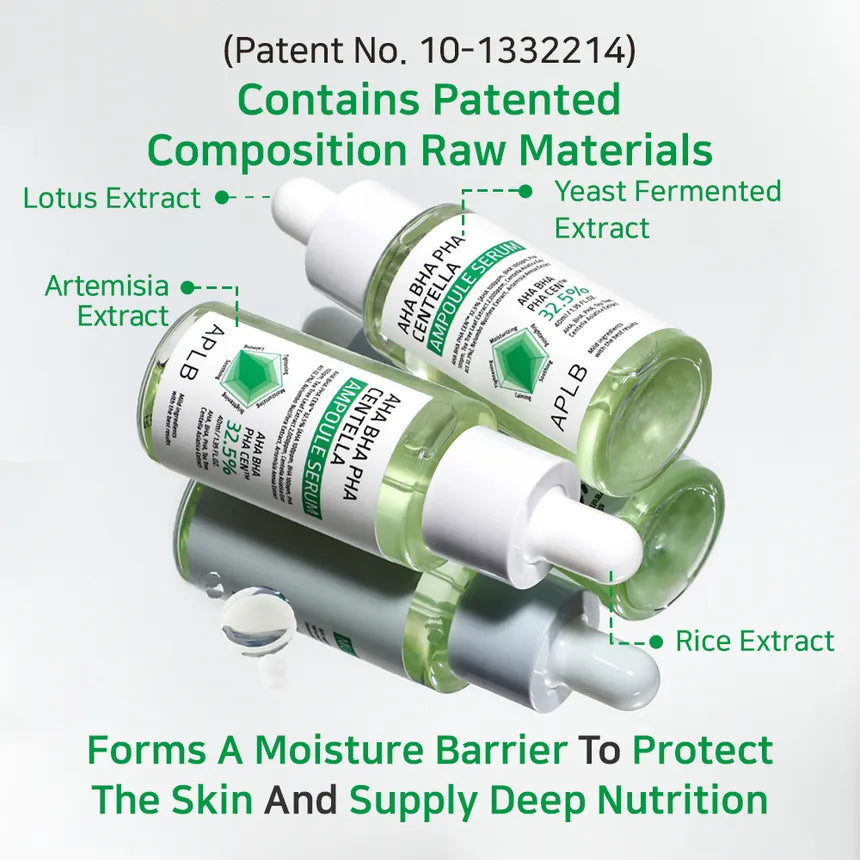 Serum featuring lotus, artemisia, rice and yeast extracts for hydration