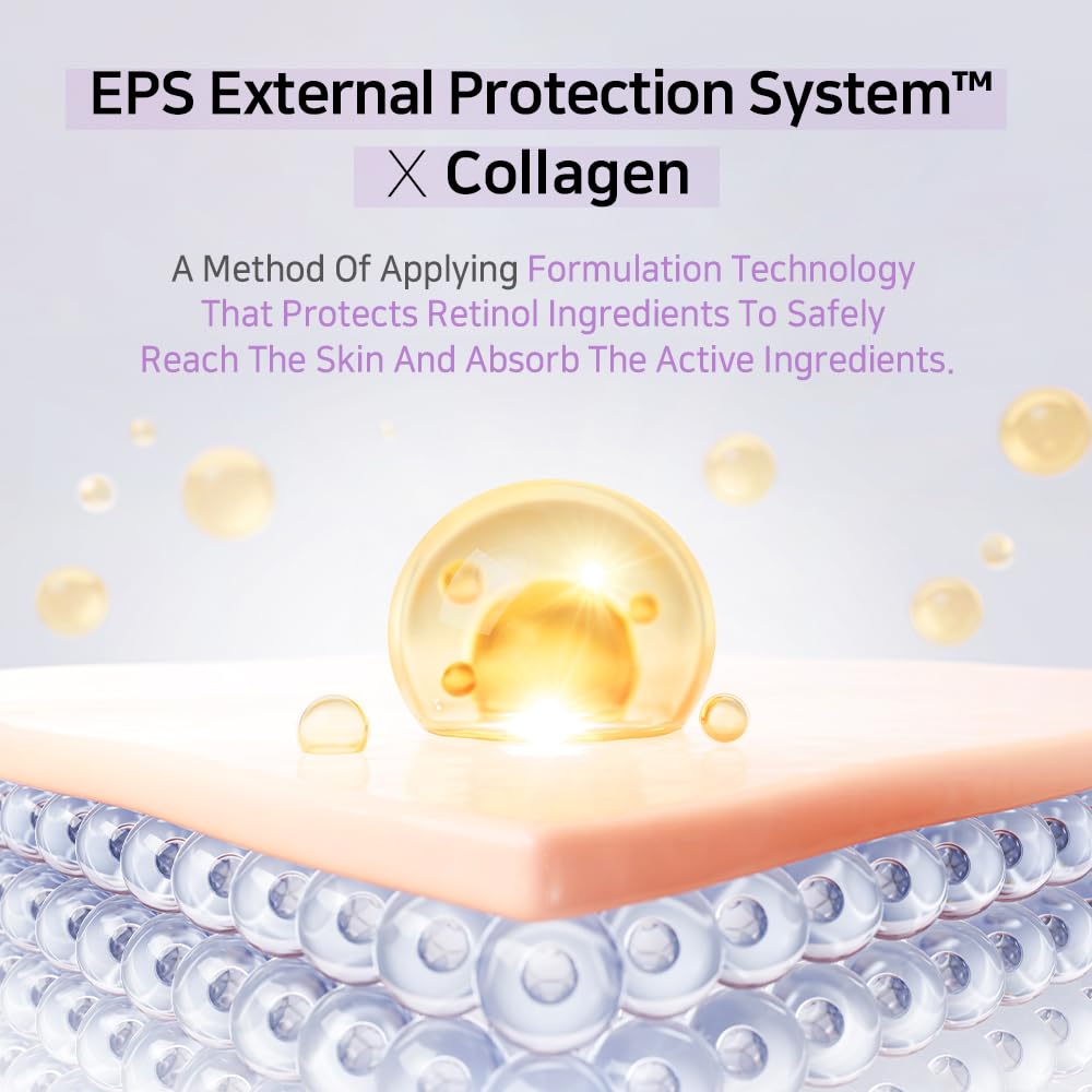 EPS Korean skin care's external Protection System™ with Collagen – APLB innovation that boosts absorption and protects active ingredients for smooth, radiant skin.