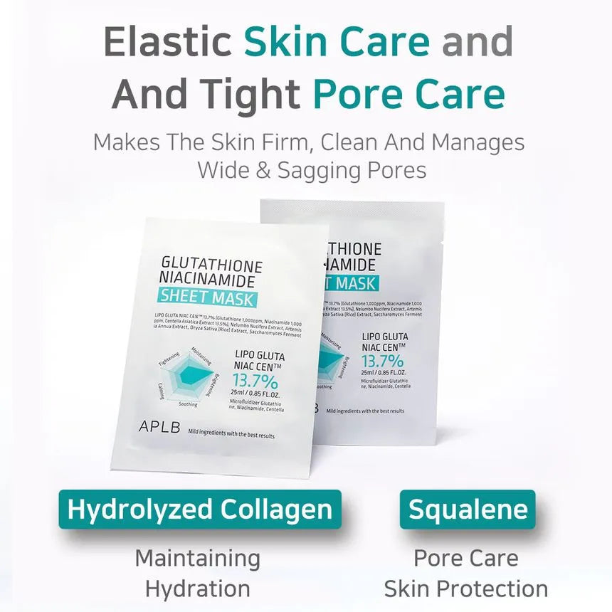 Elasticity and pore‑care benefits with hydrolyzed collagen and squalene—firming K‑Beauty skincare face mask.