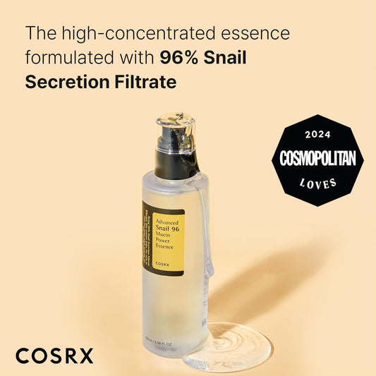 Award-winning COSRX Snail 96 Essence – Korean skincare with 96% snail mucin for deep hydration and repair