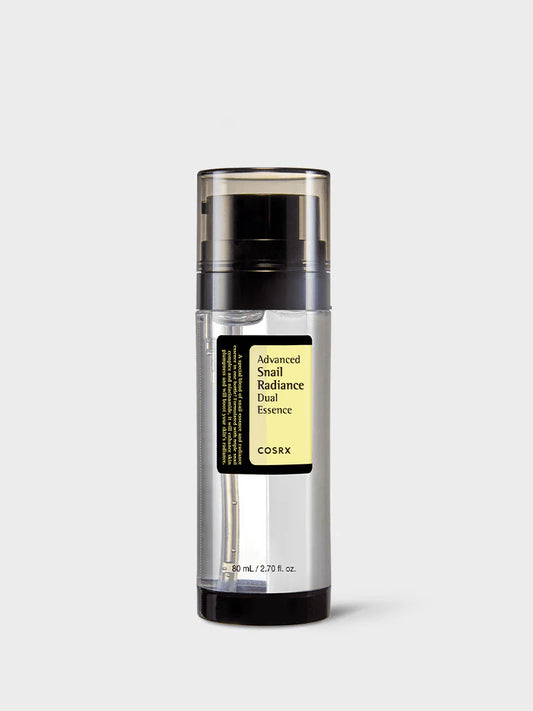COSRX Advanced Snail Radiance Dual Essence 80ml bottle – hydrating and brightening essence