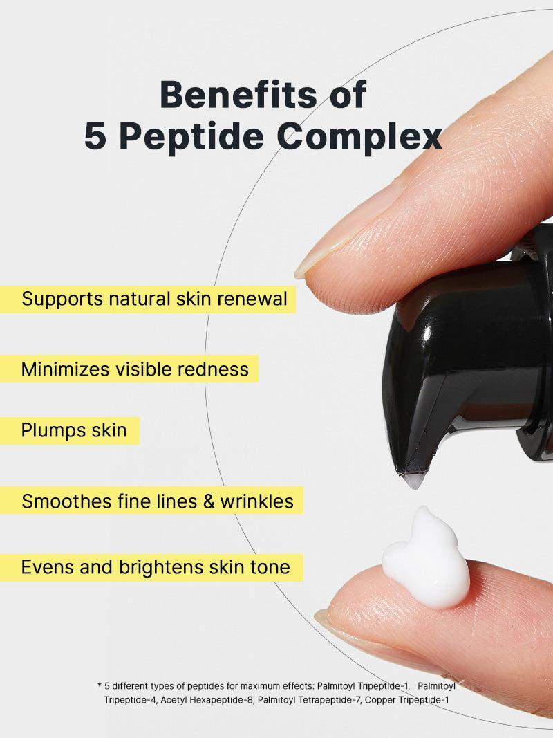 Benefits of 5 peptide complex in COSRX Advanced Snail Peptide Eye Cream – renewal, redness care, brightening